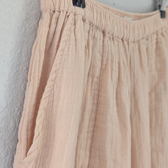 Roxy What A Vibe Wide Leg Elastic Waist Pants Cotton Gauze Beachy Cruise Resort - Picture 7 of 12